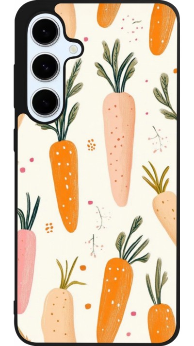 Samsung Galaxy S24 FE Case Hülle - Silikon schwarz Easter 2026 Illustration carrots