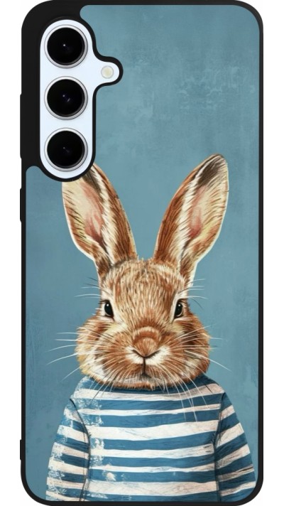 Samsung Galaxy S24 FE Case Hülle - Silikon schwarz Easter 2026 Rabbit navy