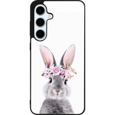 Coque Samsung Galaxy S24 FE - Silicone rigide noir Easter 2023 flower bunny