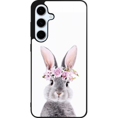Samsung Galaxy S24 FE Case Hülle - Silikon schwarz Easter 2023 flower bunny