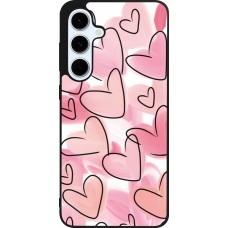 Coque Samsung Galaxy S24 FE - Silicone rigide noir Easter 2023 pink hearts