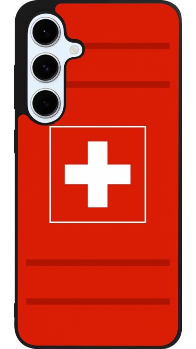 Samsung Galaxy S24 FE Case Hülle - Silikon schwarz Euro 2020 Switzerland
