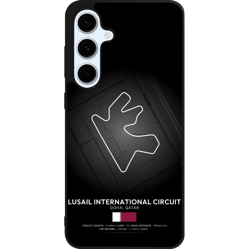Samsung Galaxy S24 FE Case Hülle - Silikon schwarz F1 Track 2025 Qatar