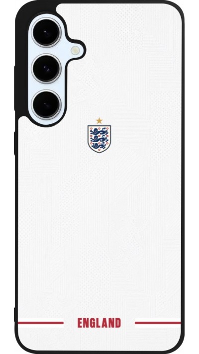 Coque Samsung Galaxy S24 FE - Silicone rigide noir Maillot de football Angleterre 2026 personnalisable