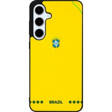 Samsung Galaxy S24 FE Case Hülle - Silikon schwarz Brasilien 2026 personalisierbares Fussballtrikot