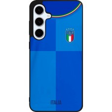 Coque Samsung Galaxy S24 FE - Silicone rigide noir Maillot de football Italie 2022 personnalisable