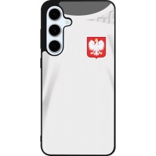 Coque Samsung Galaxy S24 FE - Silicone rigide noir Maillot de football Pologne 2022 personnalisable