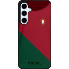 Coque Samsung Galaxy S24 FE - Silicone rigide noir Maillot de football Portugal 2022