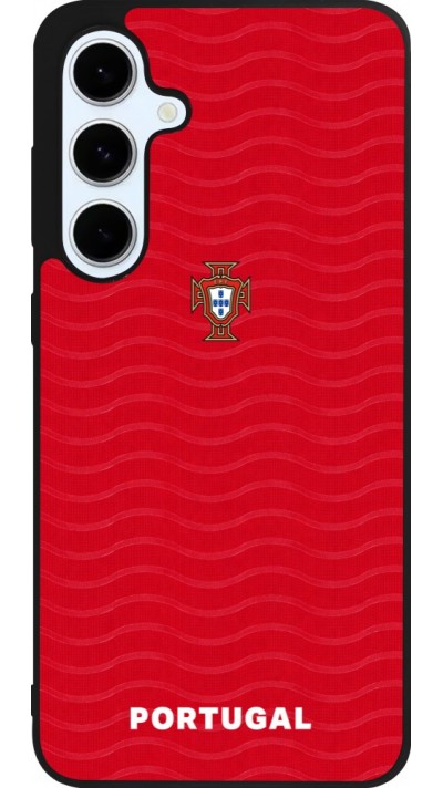 Samsung Galaxy S24 FE Case Hülle - Silikon schwarz Portugal 2026 personalisierbares Fussballtrikot