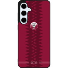 Samsung Galaxy S24 FE Case Hülle - Silikon schwarz Qatar 2026 personalisierbares Fussballtrikot