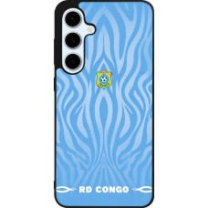 Samsung Galaxy S24 FE Case Hülle - Silikon schwarz Demokratische Republik Kongo 2026 personalisierbares Fussballtrikot