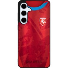 Coque Samsung Galaxy S24 FE - Silicone rigide noir Maillot de football République Tchèque personnalisable
