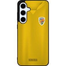 Coque Samsung Galaxy S24 FE - Silicone rigide noir Maillot de football Roumanie