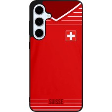 Coque Samsung Galaxy S24 FE - Silicone rigide noir Football shirt Switzerland 2022