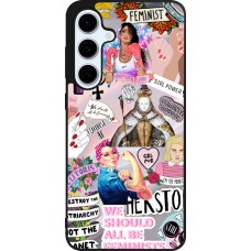 Coque Samsung Galaxy S24 FE - Silicone rigide noir Girl Power Collage
