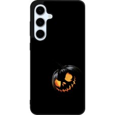Coque Samsung Galaxy S24 FE - Silicone rigide noir Halloween 2023 discreet pumpkin