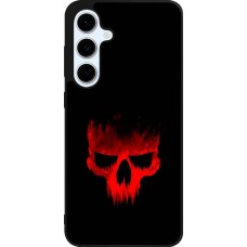 Coque Samsung Galaxy S24 FE - Silicone rigide noir Halloween 2023 scary skull