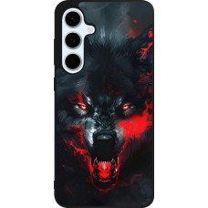 Coque Samsung Galaxy S24 FE - Silicone rigide noir Halloween 2024 mad werewolf