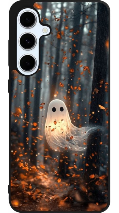 Samsung Galaxy S24 FE Case Hülle - Silikon schwarz Halloween 2025 Ghost in the forest