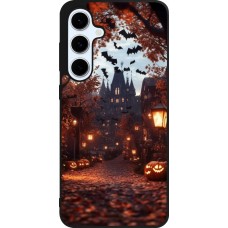 Coque Samsung Galaxy S24 FE - Silicone rigide noir Halloween 2025 Haunted house