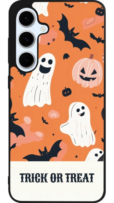 Samsung Galaxy S24 FE Case Hülle - Silikon schwarz Halloween 2025 Trick treat