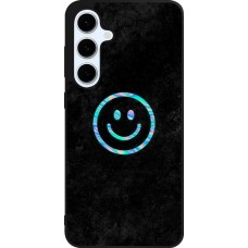 Coque Samsung Galaxy S24 FE - Silicone rigide noir Happy smiely irisé