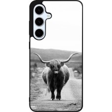 Coque Samsung Galaxy S24 FE - Silicone rigide noir Highland cattle