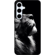 Coque Samsung Galaxy S24 FE - Silicone rigide noir Lion looking up