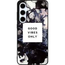 Coque Samsung Galaxy S24 FE - Silicone rigide noir Marble Good Vibes Only