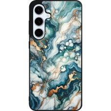Samsung Galaxy S24 FE Case Hülle - Silikon schwarz Grüner Blauer Goldener Marmor