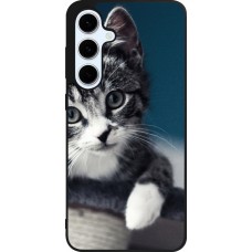 Coque Samsung Galaxy S24 FE - Silicone rigide noir Meow 23