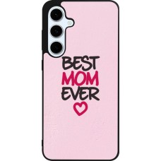Coque Samsung Galaxy S24 FE - Silicone rigide noir Mom 2023 best Mom ever pink