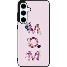 Coque Samsung Galaxy S24 FE - Silicone rigide noir Mom 2024 girly mom