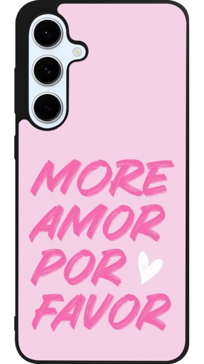 Coque Samsung Galaxy S24 FE - Silicone rigide noir More amor porfavor