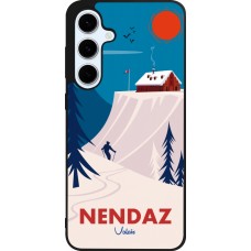 Coque Samsung Galaxy S24 FE - Silicone rigide noir Nendaz Cabane Ski