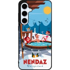 Coque Samsung Galaxy S24 FE - Silicone rigide noir Nendaz Mountain Jacuzzi
