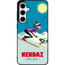 Coque Samsung Galaxy S24 FE - Silicone rigide noir Nendaz Ski Downhill
