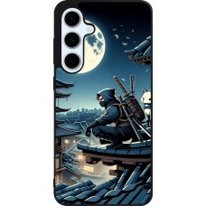 Samsung Galaxy S24 FE Case Hülle - Silikon schwarz Ninja unter dem Mond