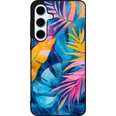 Coque Samsung Galaxy S24 FE - Silicone rigide noir Palms Blue