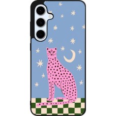 Samsung Galaxy S24 FE Case Hülle - Silikon schwarz Pink leopard with stars 2026