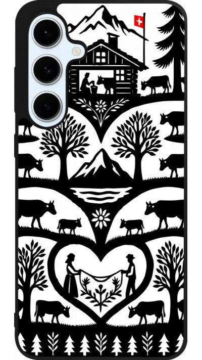 Coque Samsung Galaxy S24 FE - Silicone rigide noir Poya Suisse 2