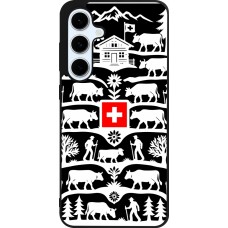 Coque Samsung Galaxy S24 FE - Silicone rigide noir Poya Suisse 3 noir