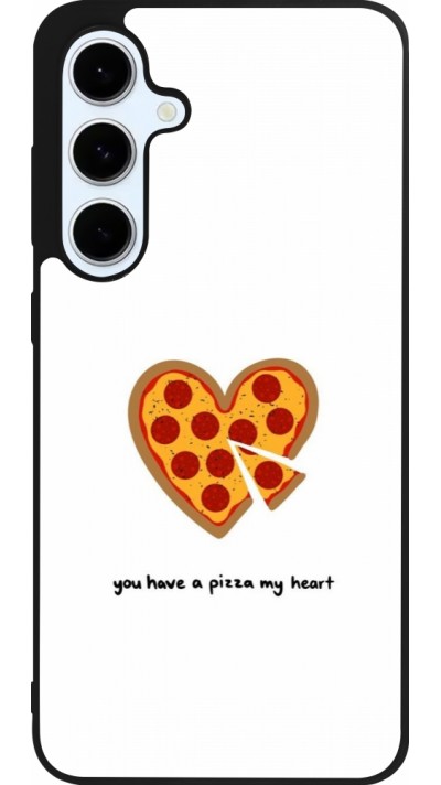 Samsung Galaxy S24 FE Case Hülle - Silikon schwarz Saint Valentines Day 26 You have my pizza heart