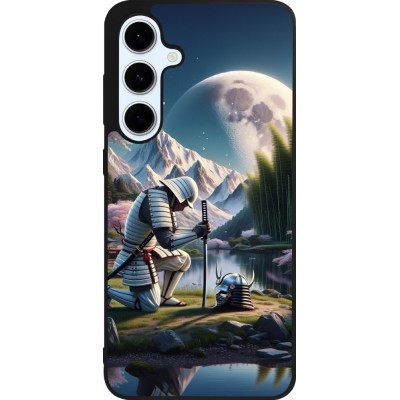 Samsung Galaxy S24 FE Case Hülle - Silikon schwarz Samurai Katana Mond