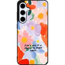 Samsung Galaxy S24 FE Case Hülle - Silikon schwarz Every day is a chance Spring 2026