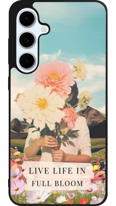 Coque Samsung Galaxy S24 FE - Silicone rigide noir Live life in full moon Spring 2026