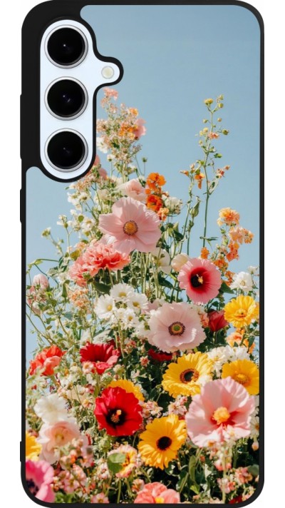 Coque Samsung Galaxy S24 FE - Silicone rigide noir Spring flowers Spring 2026