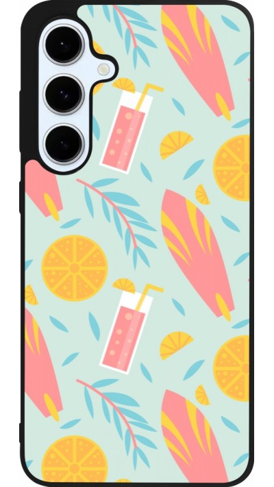 Coque Samsung Galaxy S24 FE - Silicone rigide noir Summer 2025 Pattern citron
