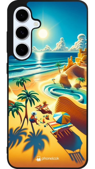 Samsung Galaxy S24 FE Case Hülle - Silikon schwarz Sonnenuntergang Brise
