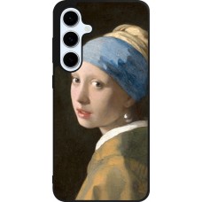 Coque Samsung Galaxy S24 FE - Silicone rigide noir Tableau art - La Jeune fille à la perle - Johannes Vermeer